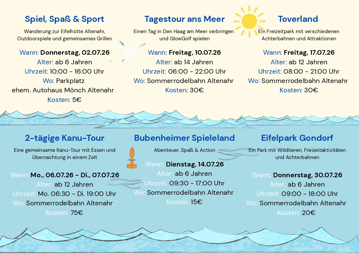 Das Jugendbüro Altenahr lädt zu den Sommerferien ein